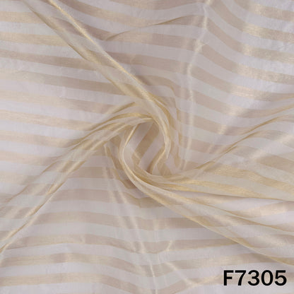 Dayeable Stripes Tissue Organza Fabric - F7305