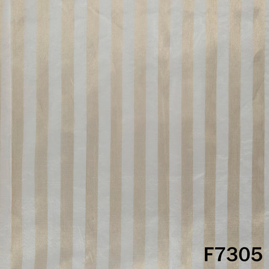 Dayeable Stripes Tissue Organza Fabric - F7305