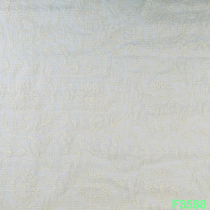 Thread Embroidered Kota Cotton Fabric-F3588