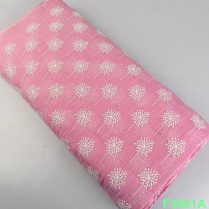 Thread Work Mul Cotton Fabric-F3591