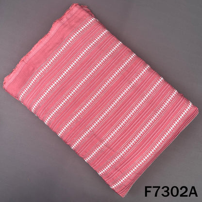 Thread Zari Work Dola Silk Fabric - F7302