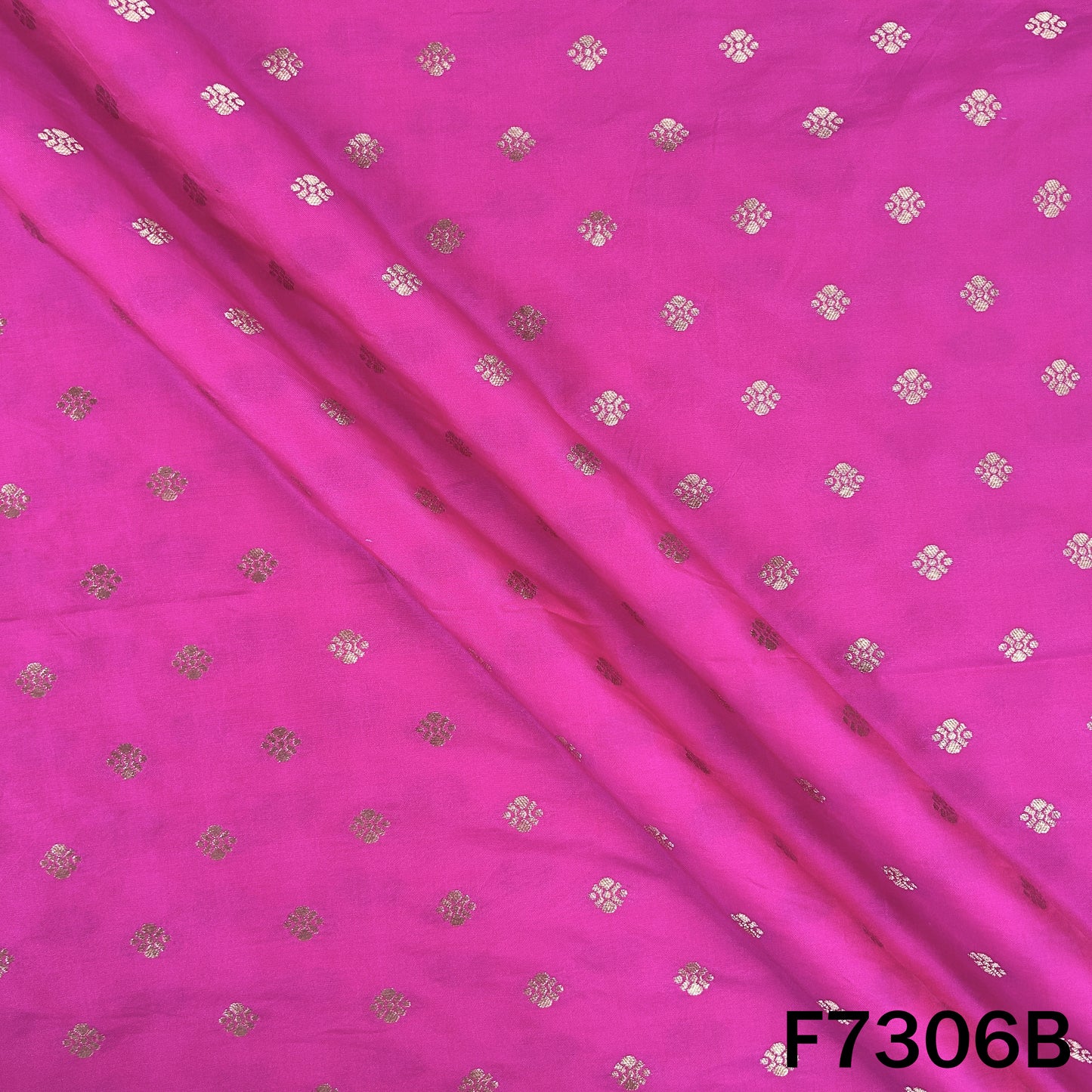 Zari Buti Work Banarasi Silk Fabric - F7306