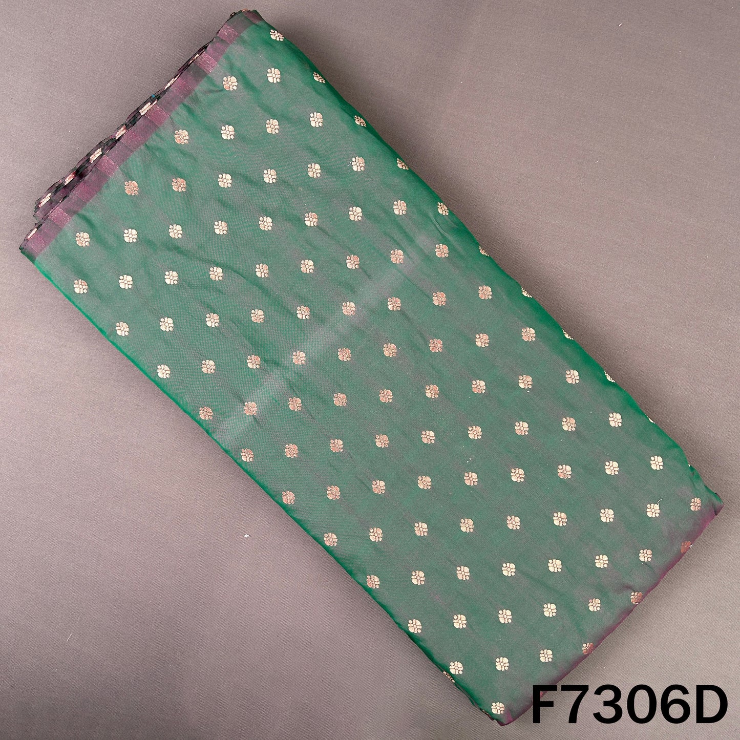 Zari Buti Work Banarasi Silk Fabric - F7306