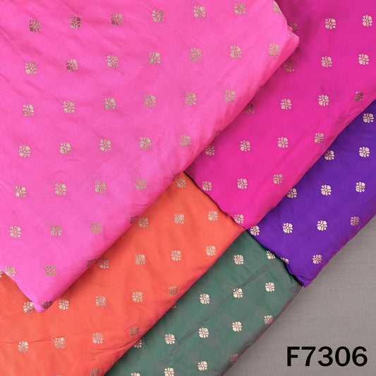 Zari Buti Work Banarasi Silk Fabric - F7306