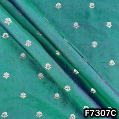 Zari Buti Work Banarasi Silk Fabric - F7307