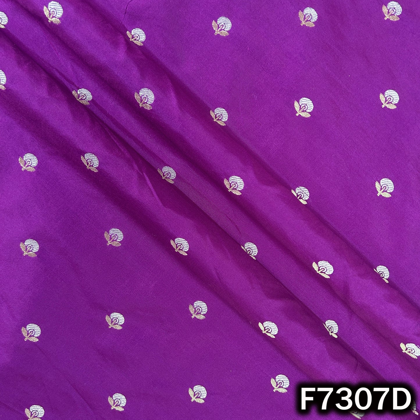 Zari Buti Work Banarasi Silk Fabric - F7307