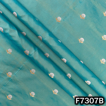 Zari Buti Work Banarasi Silk Fabric - F7307