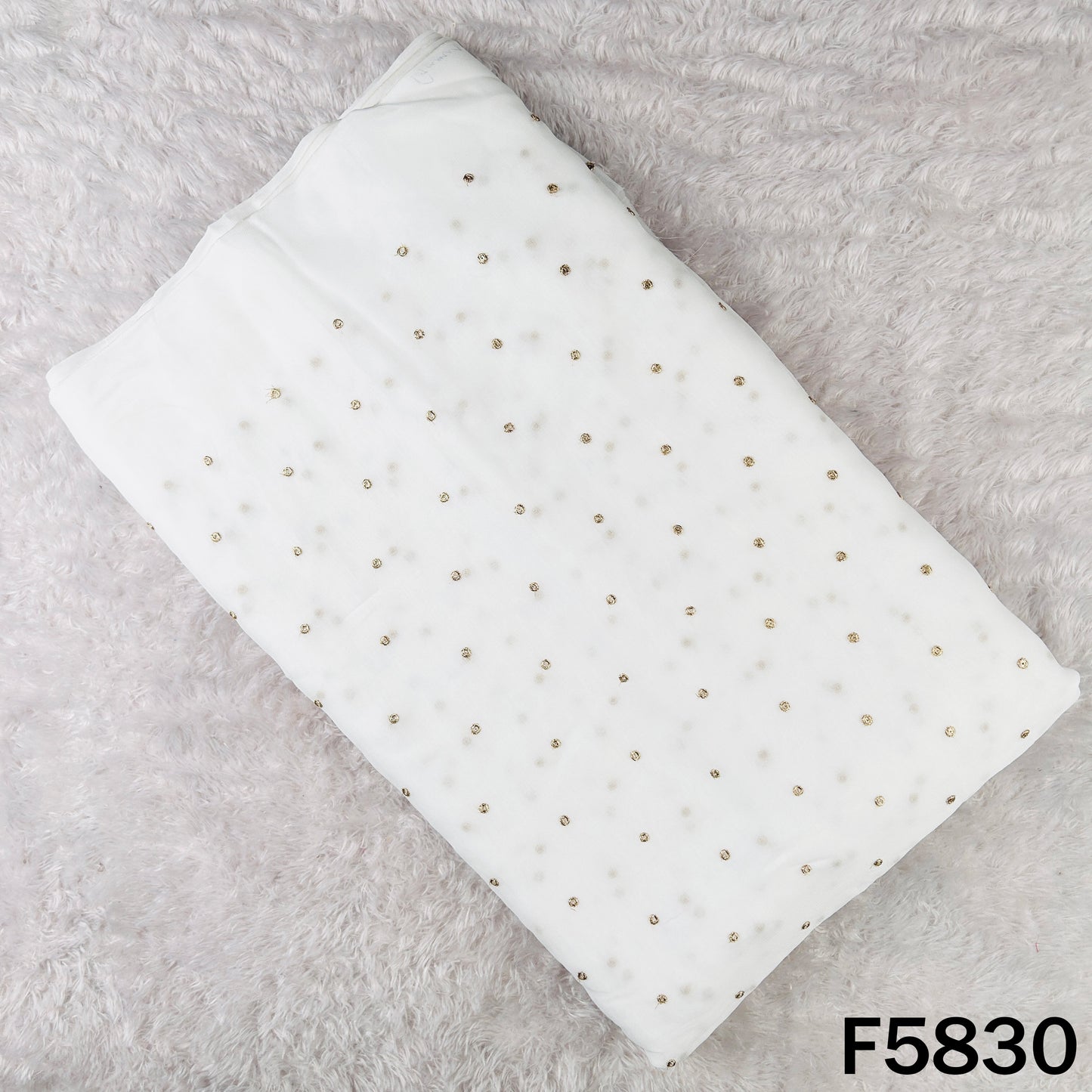 Dyeable Zari Sequins Work Georgette Fabric - F5830