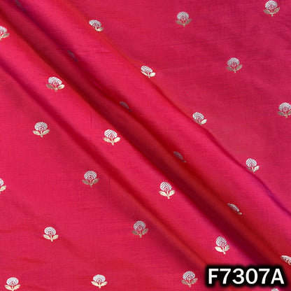 Zari Buti Work Banarasi Silk Fabric - F7307