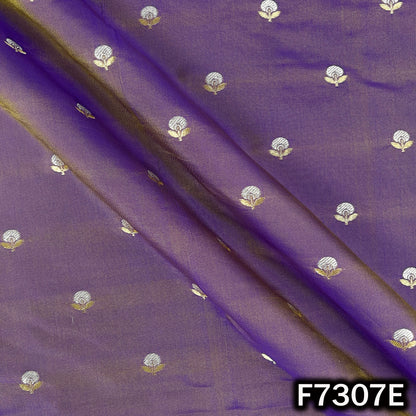 Zari Buti Work Banarasi Silk Fabric - F7307