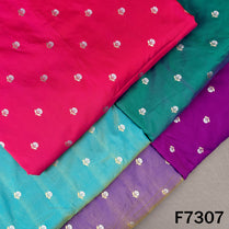 Zari Buti Work Banarasi Silk Fabric - F7307