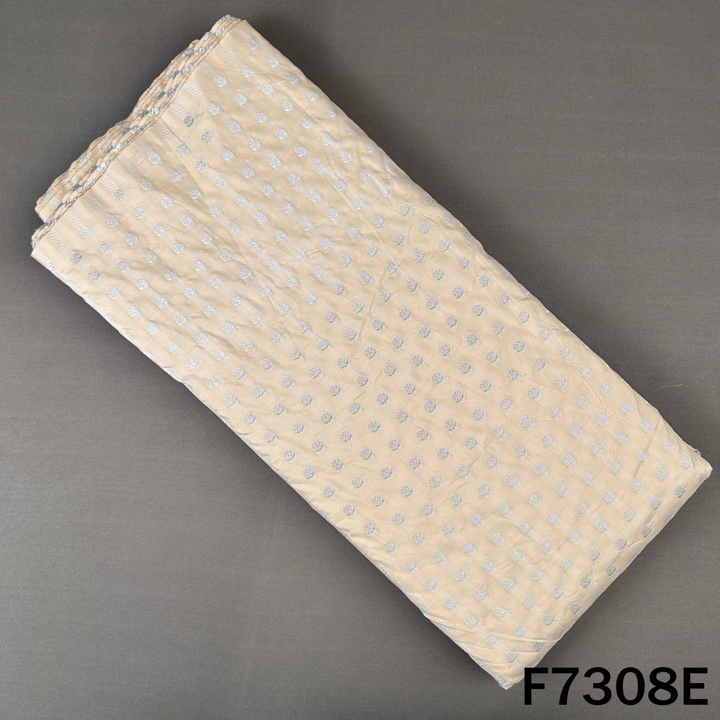 Zari Buti Work Banarasi Silk Fabric - F7308