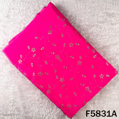 Cut Dana Thread Sequins Embroidered Crepe Fabric - F5831