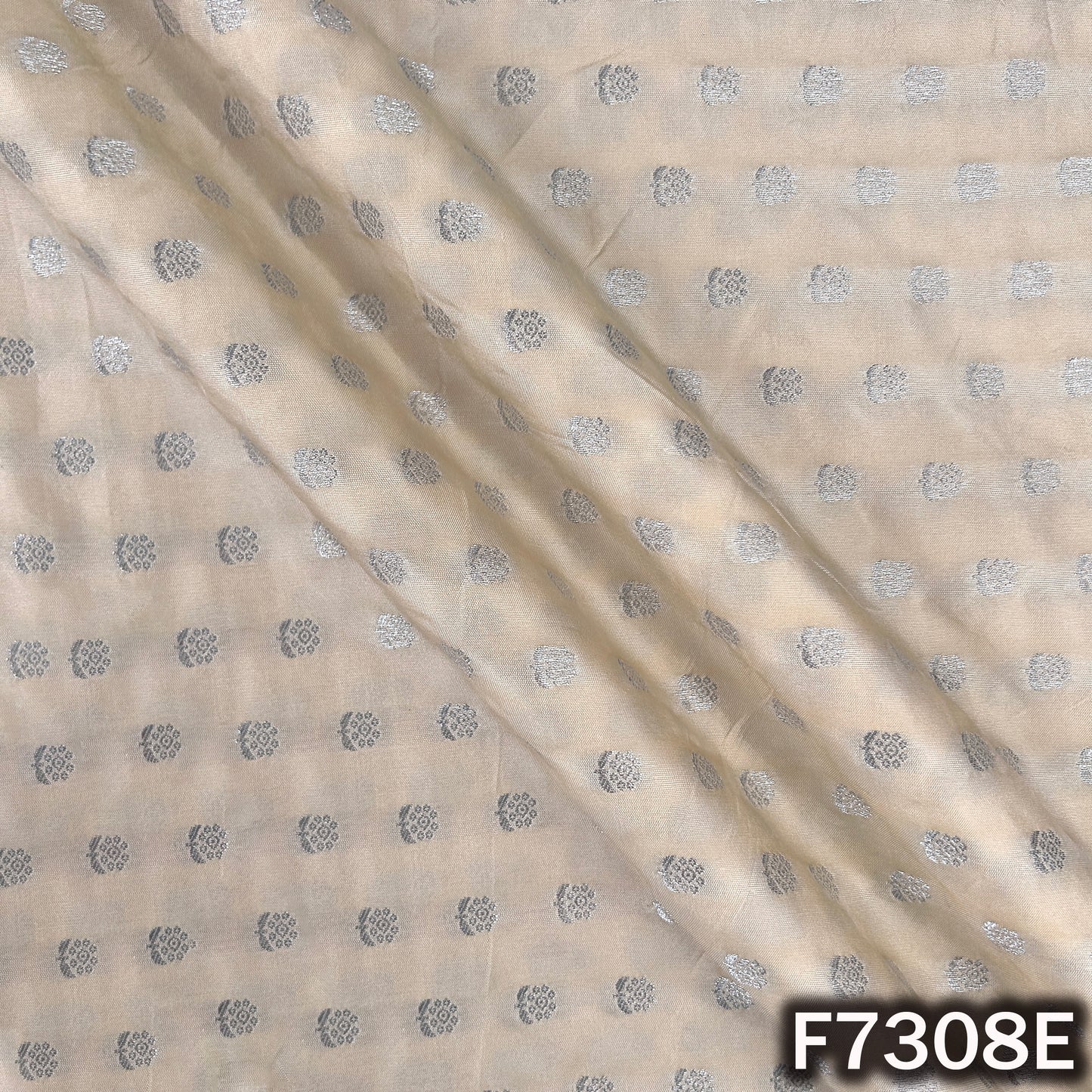 Zari Buti Work Banarasi Silk Fabric - F7308