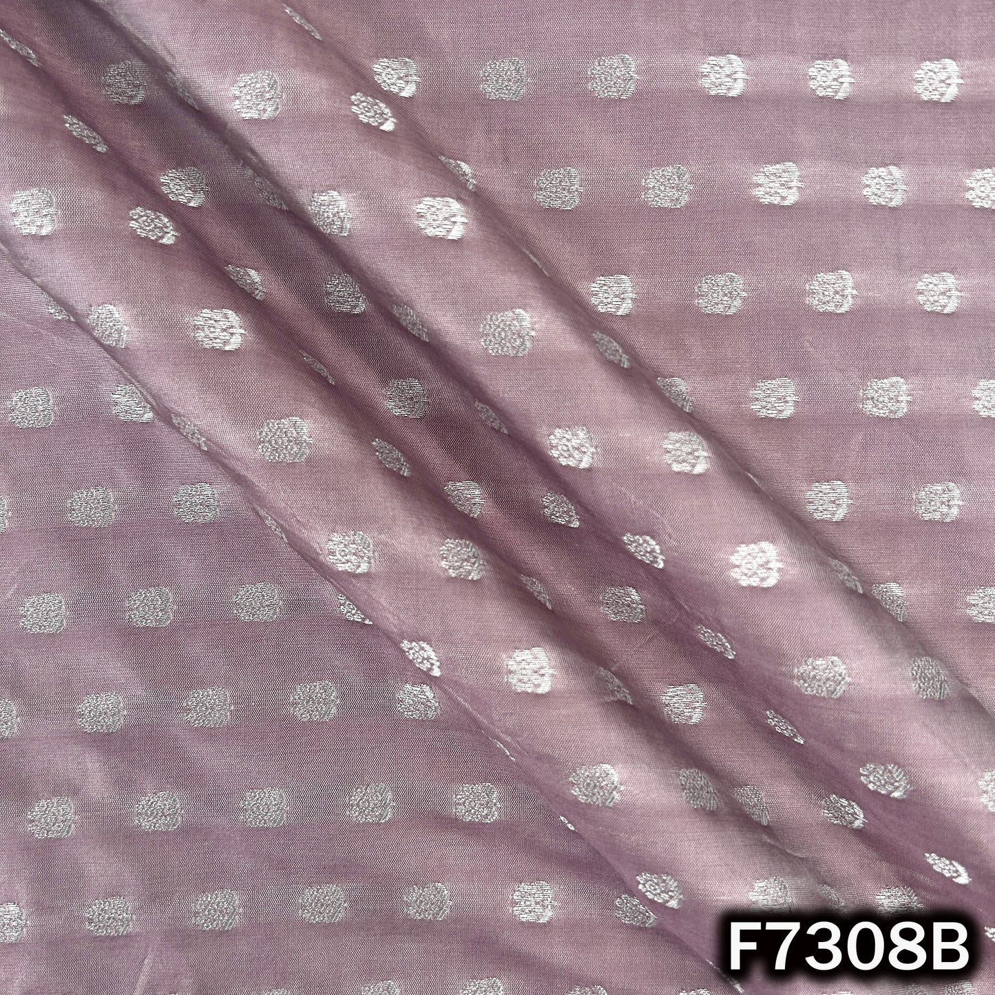 Zari Buti Work Banarasi Silk Fabric - F7308