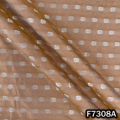 Zari Buti Work Banarasi Silk Fabric - F7308