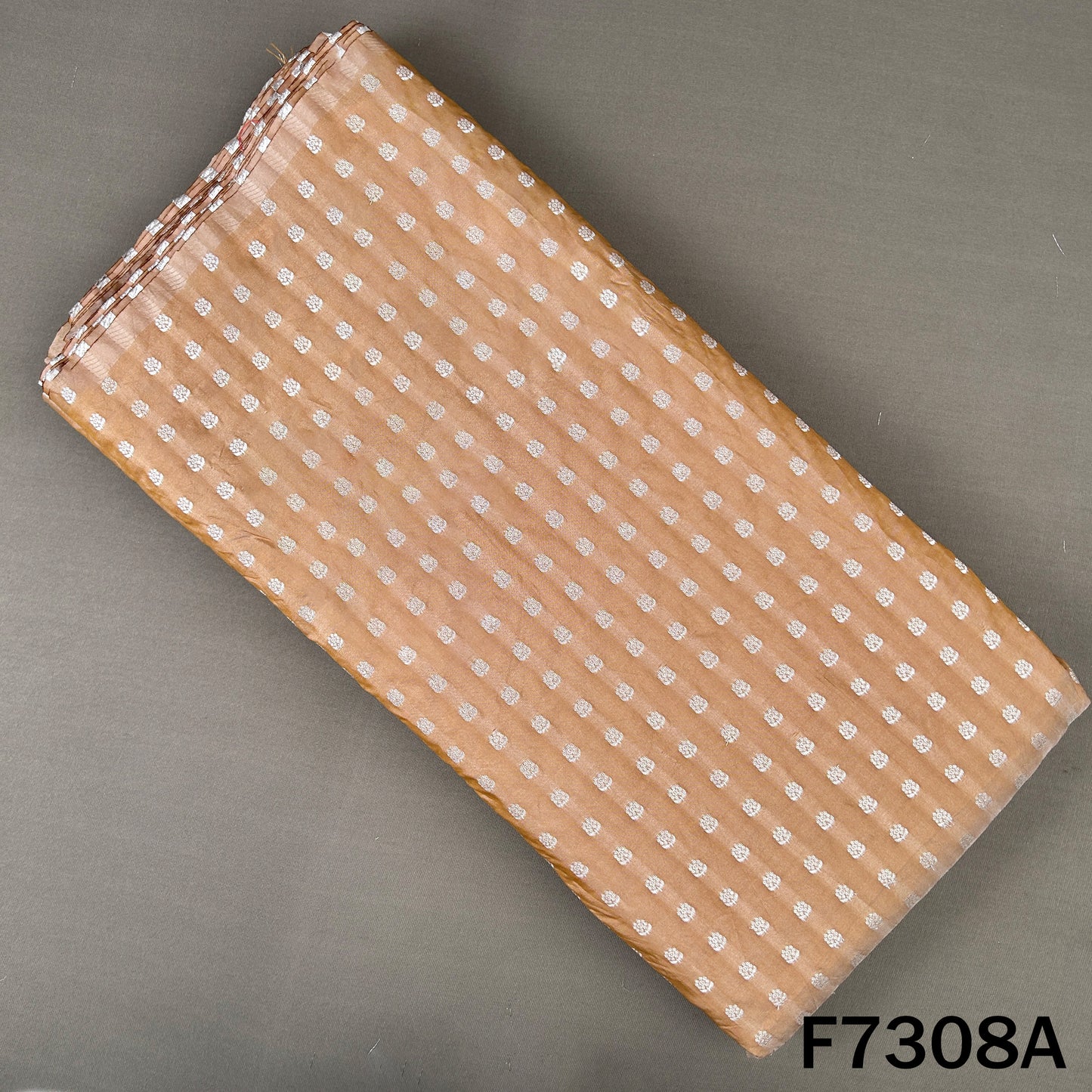 Zari Buti Work Banarasi Silk Fabric - F7308