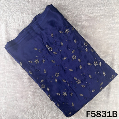 Cut Dana Thread Sequins Embroidered Crepe Fabric - F5831