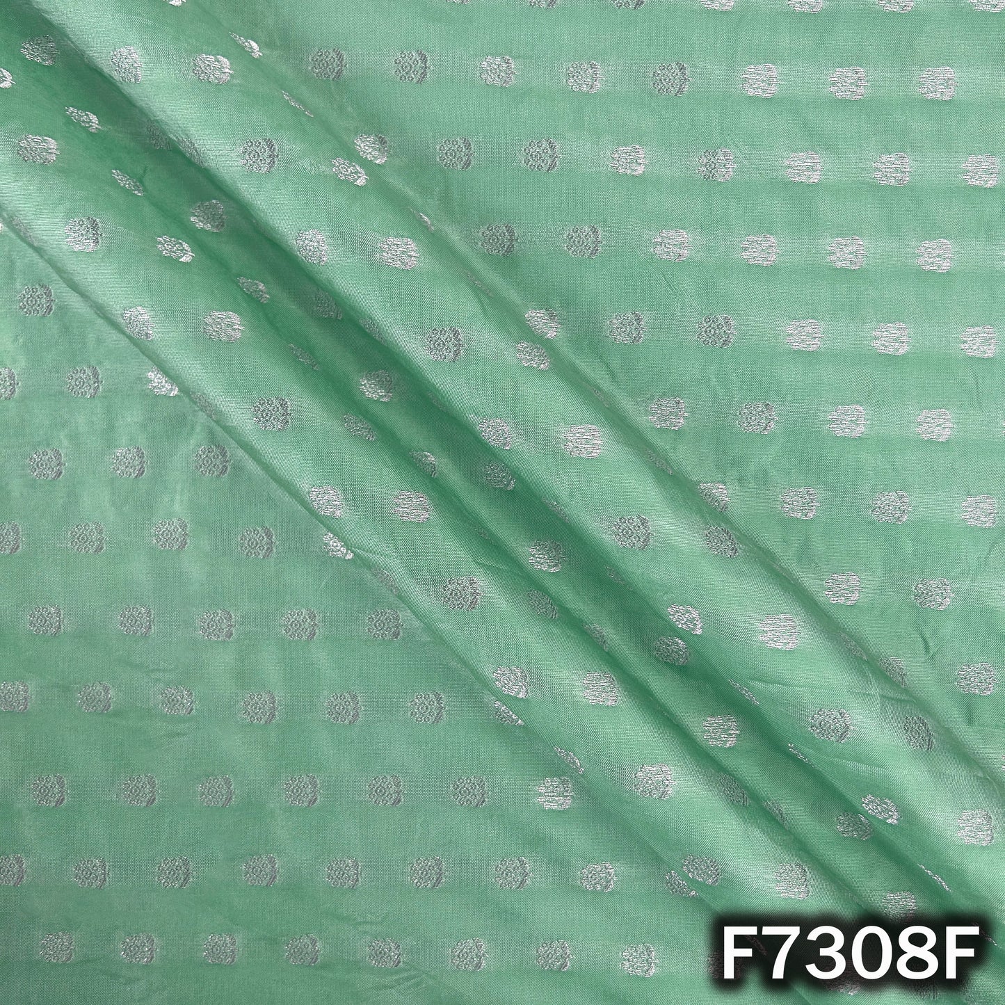 Zari Buti Work Banarasi Silk Fabric - F7308