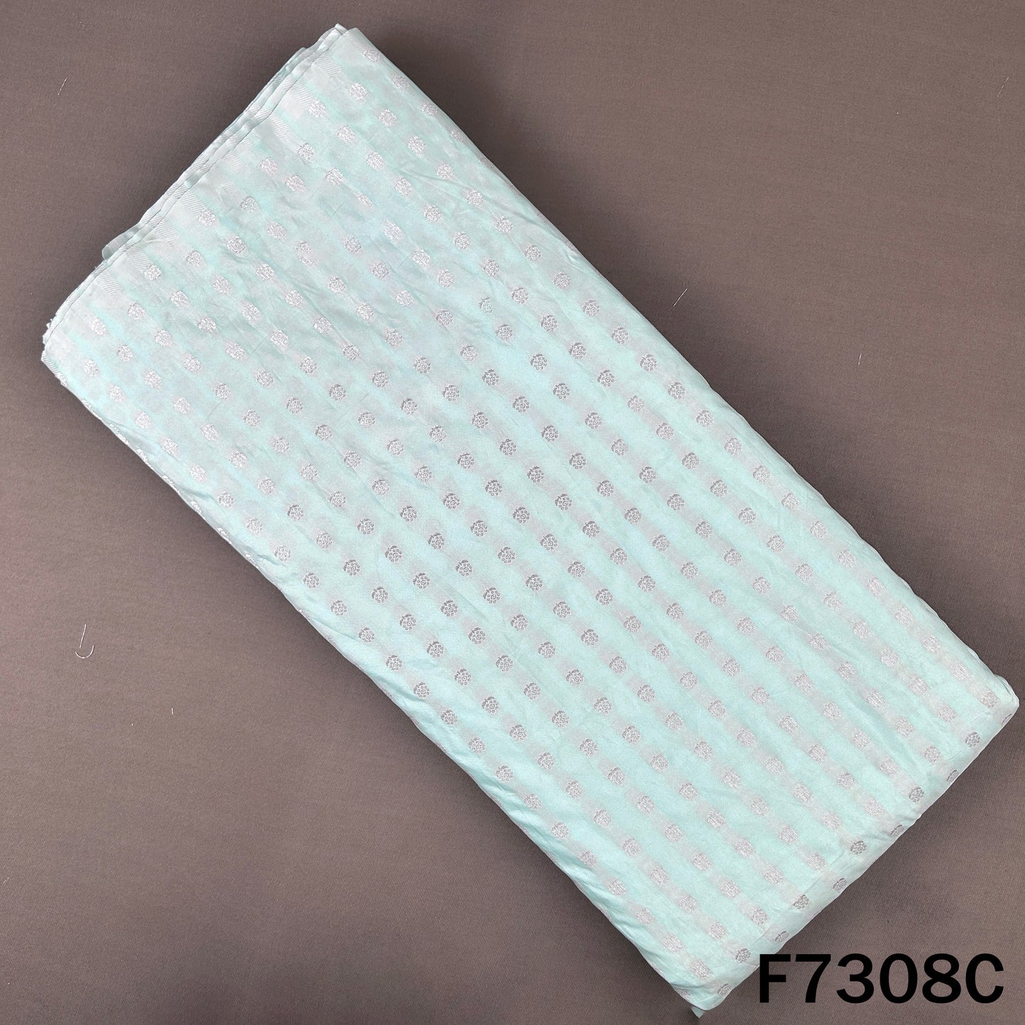 Zari Buti Work Banarasi Silk Fabric - F7308