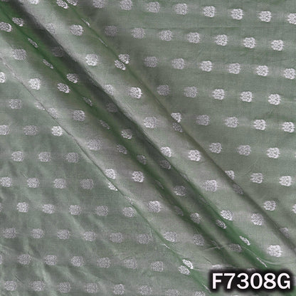 Zari Buti Work Banarasi Silk Fabric - F7308