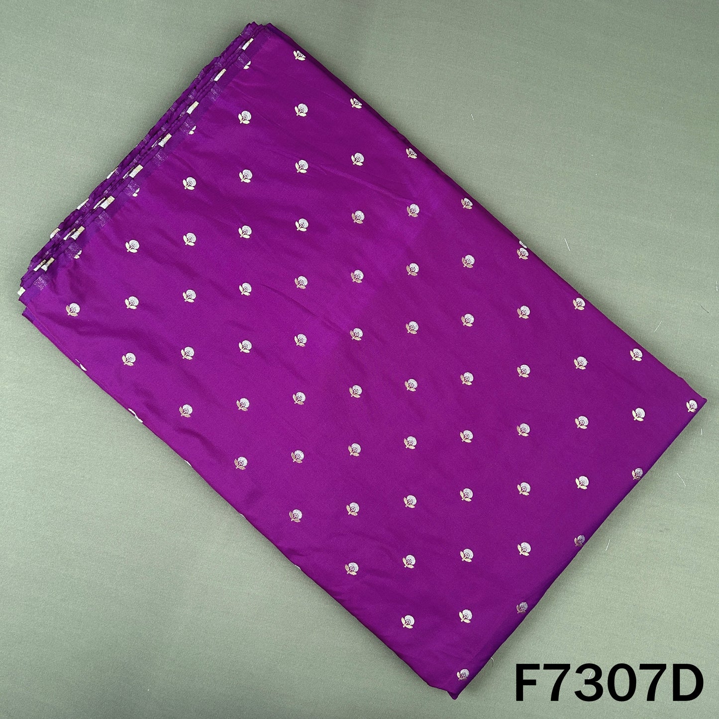 Zari Buti Work Banarasi Silk Fabric - F7307