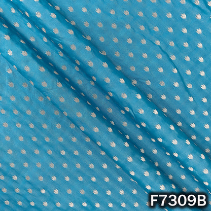 Zari Buti Work Banarasi Silk Fabric - F7309