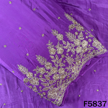 Cut Dana Zari Sequins Work Crepe Fabric - F5837