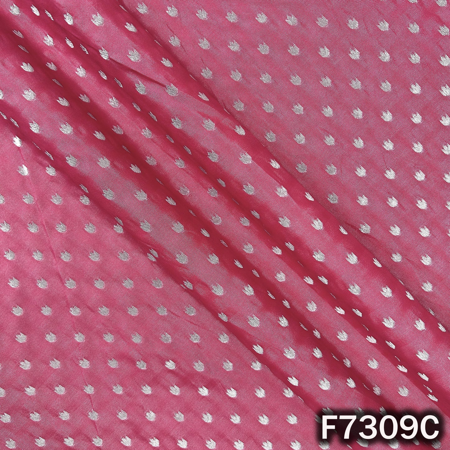 Zari Buti Work Banarasi Silk Fabric - F7309