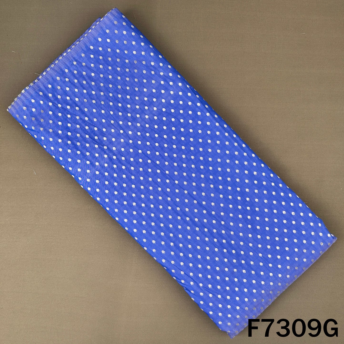 Zari Buti Work Banarasi Silk Fabric - F7309