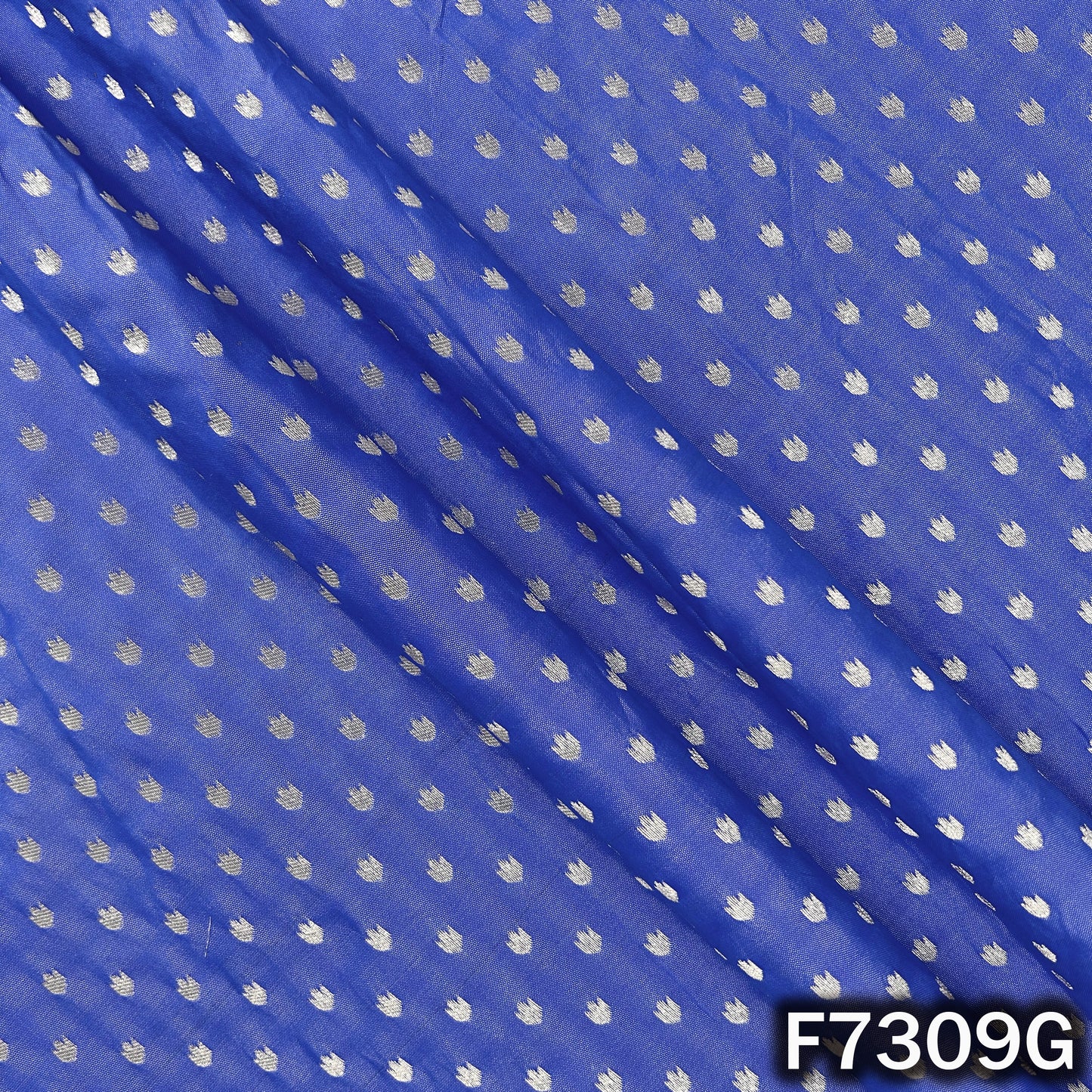 Zari Buti Work Banarasi Silk Fabric - F7309