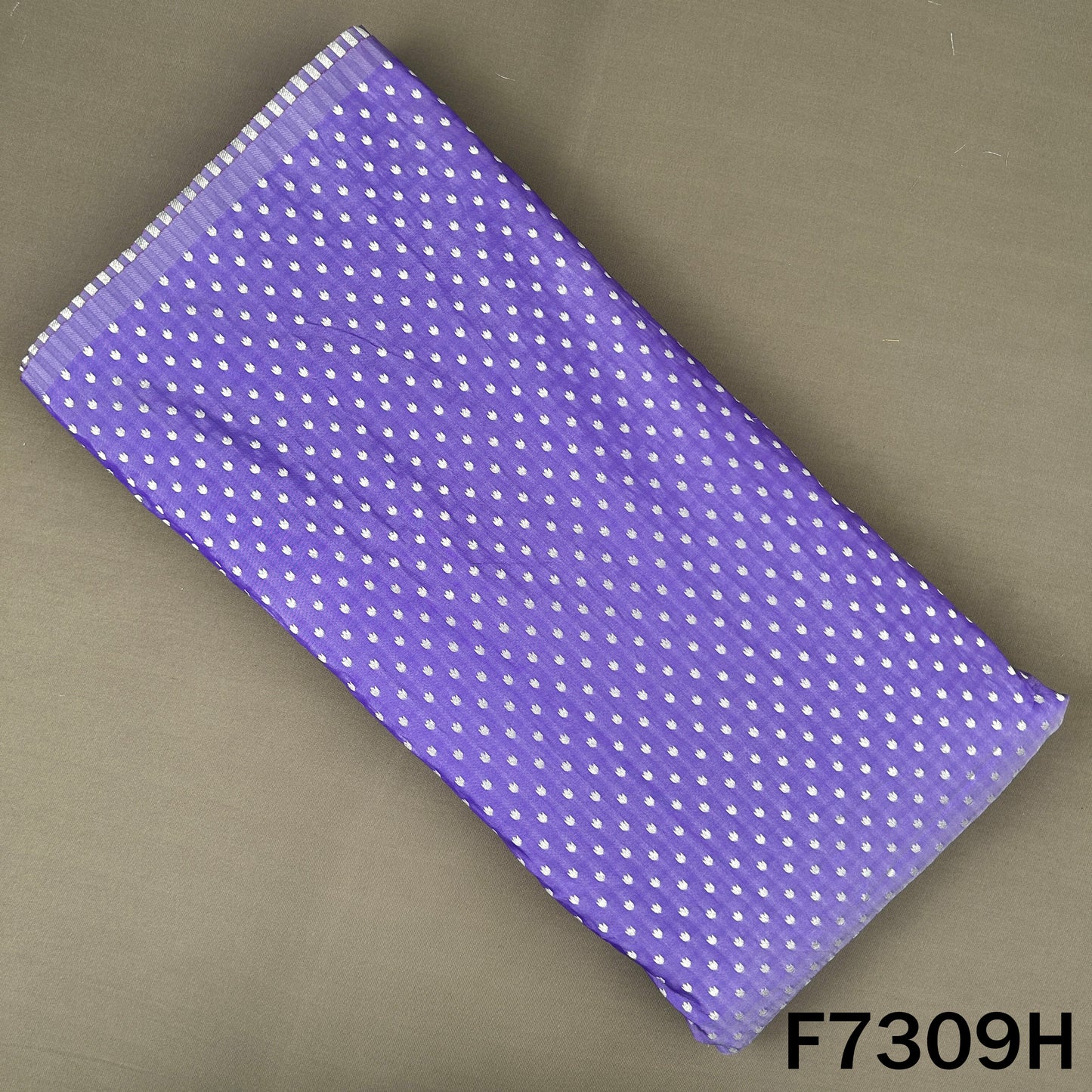 Zari Buti Work Banarasi Silk Fabric - F7309