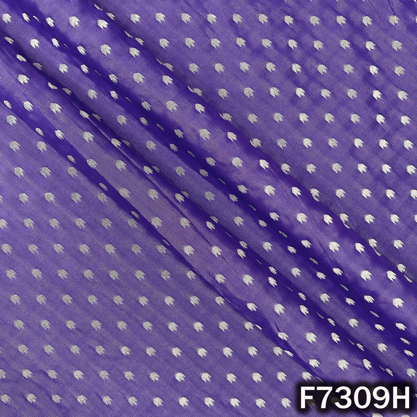 Zari Buti Work Banarasi Silk Fabric - F7309