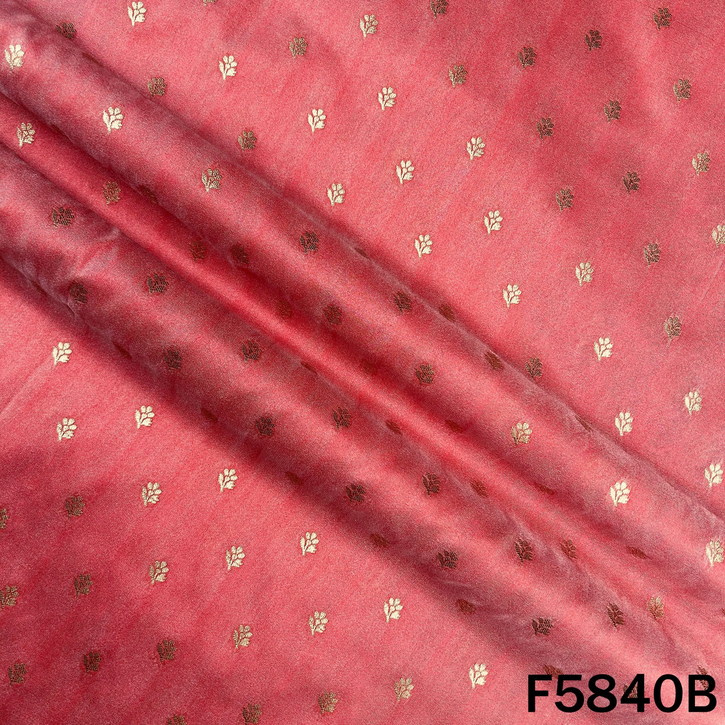 Zari Buti Work Banarasi Brocade Fabric - F5840