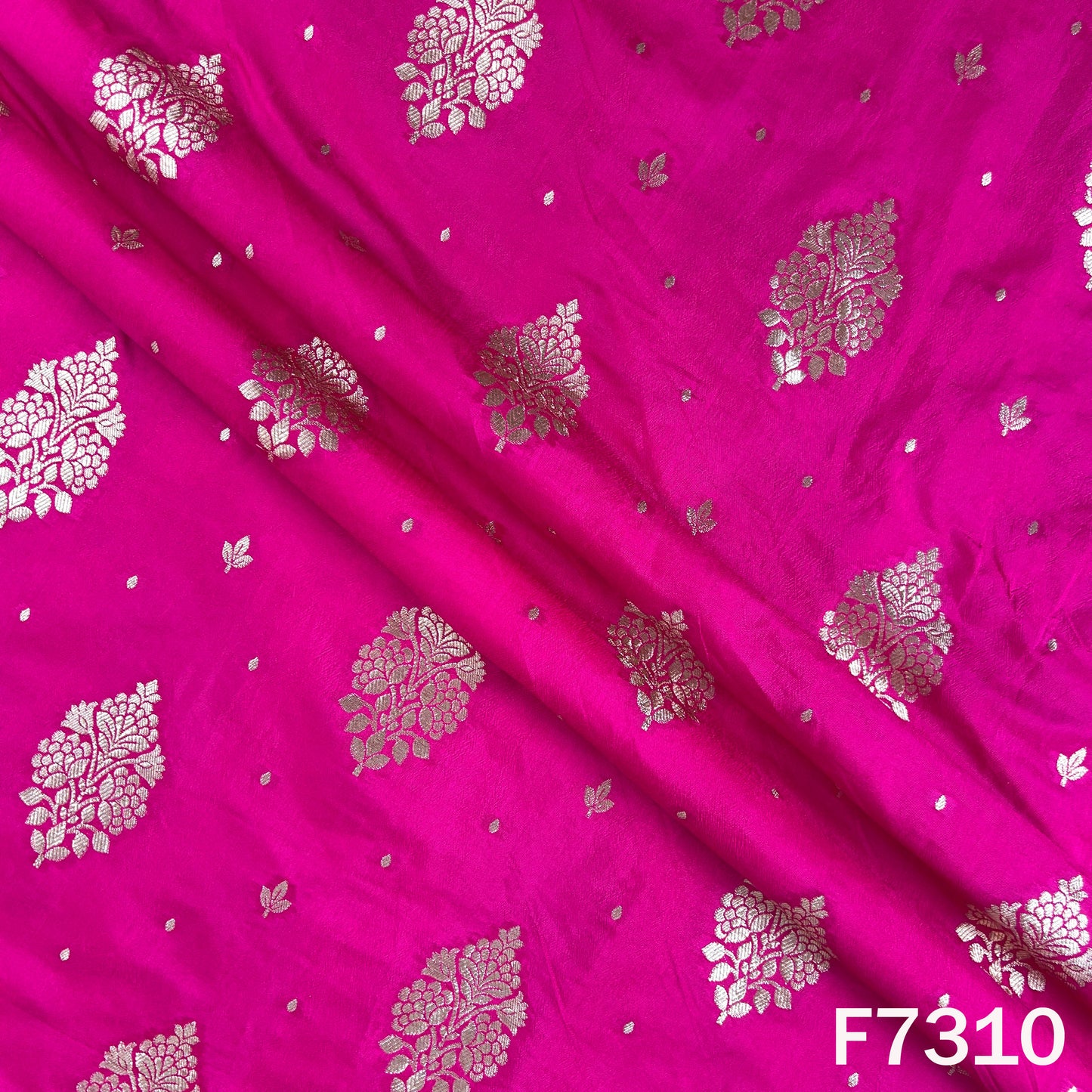Zari Work Banarasi Silk Fabric - F7310