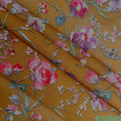 Printed Linen Cotton Fabric-F3594
