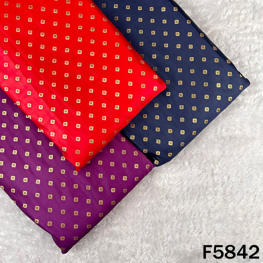 Zari Buti Work Banarasi Brocade Fabric - F5842