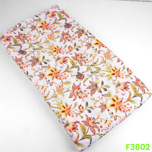 Digital Printed Linen Cotton Fabric-F3602