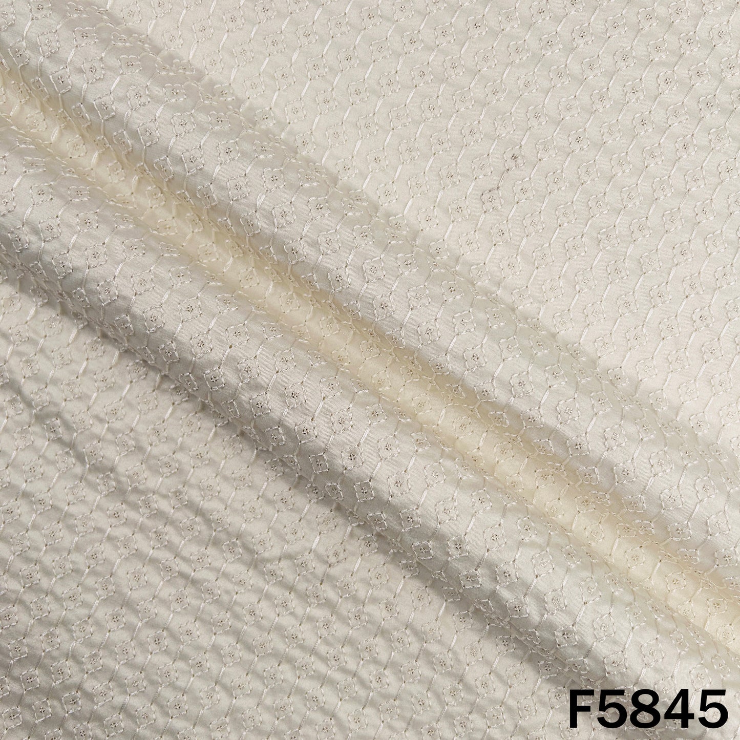 Thread Sequins Embroidered Satin Silk Fabric - F5845