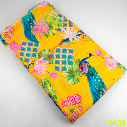 Digital Print Linen Cotton Fabric-F3600