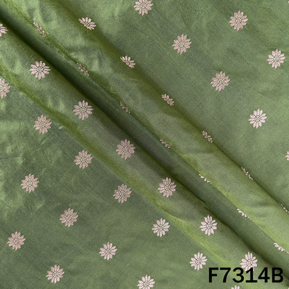 Zari Buti Banarasi Silk Fabric - F7314