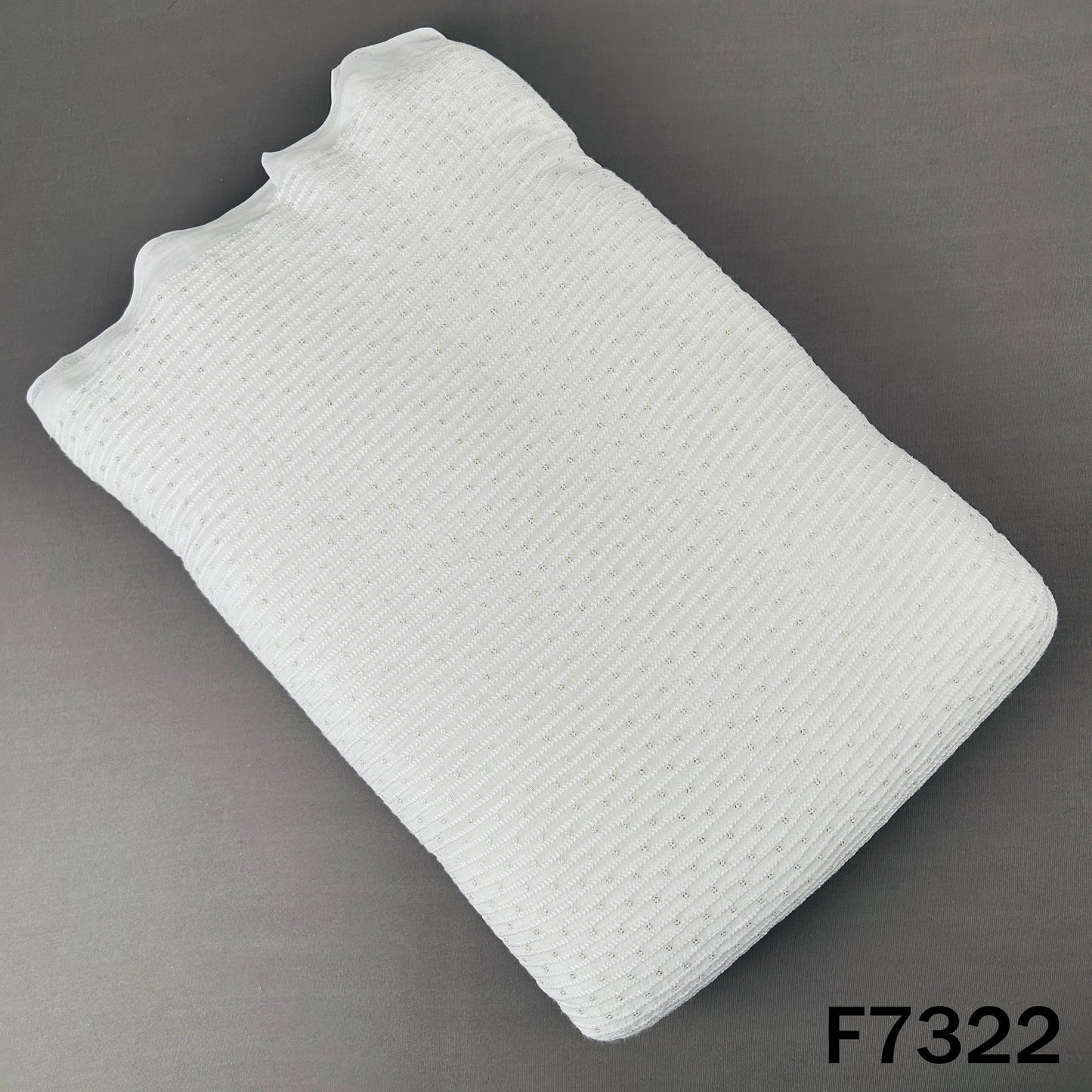 Dyeable Thread Sequins Embroidered Georgette Fabric - F7322