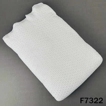 Dyeable Thread Sequins Embroidered Georgette Fabric - F7322