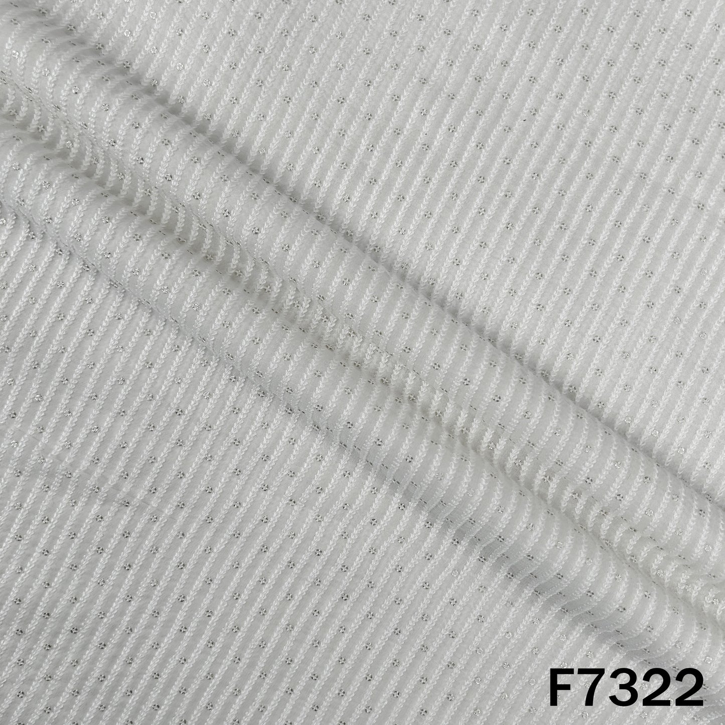 Dyeable Thread Sequins Embroidered Georgette Fabric - F7322