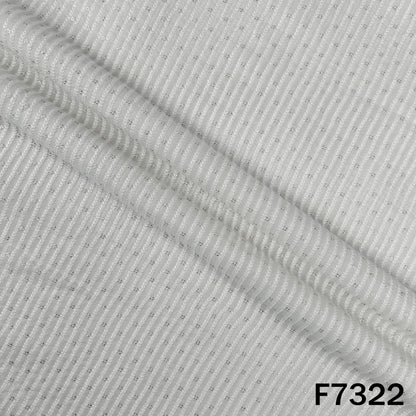 Dyeable Thread Sequins Embroidered Georgette Fabric - F7322