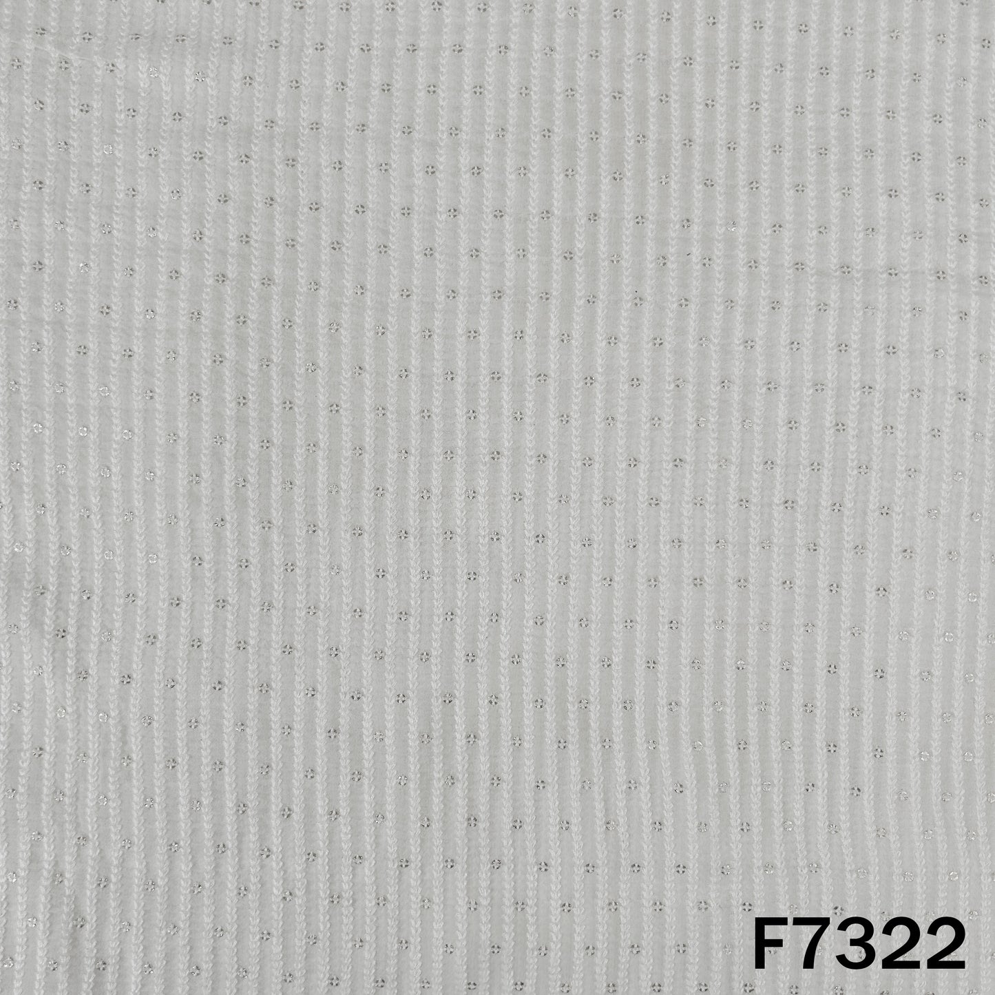 Dyeable Thread Sequins Embroidered Georgette Fabric - F7322