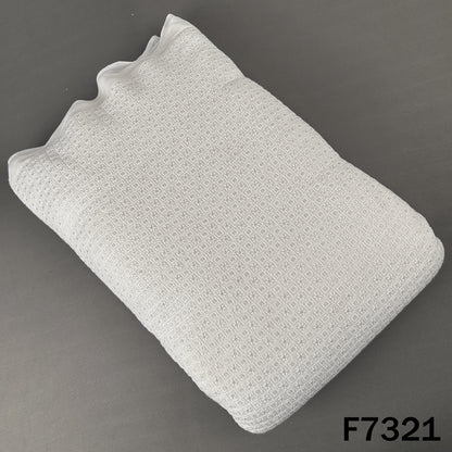Dyeable Thread Sequins Embroidered Georgette Fabric - F7321