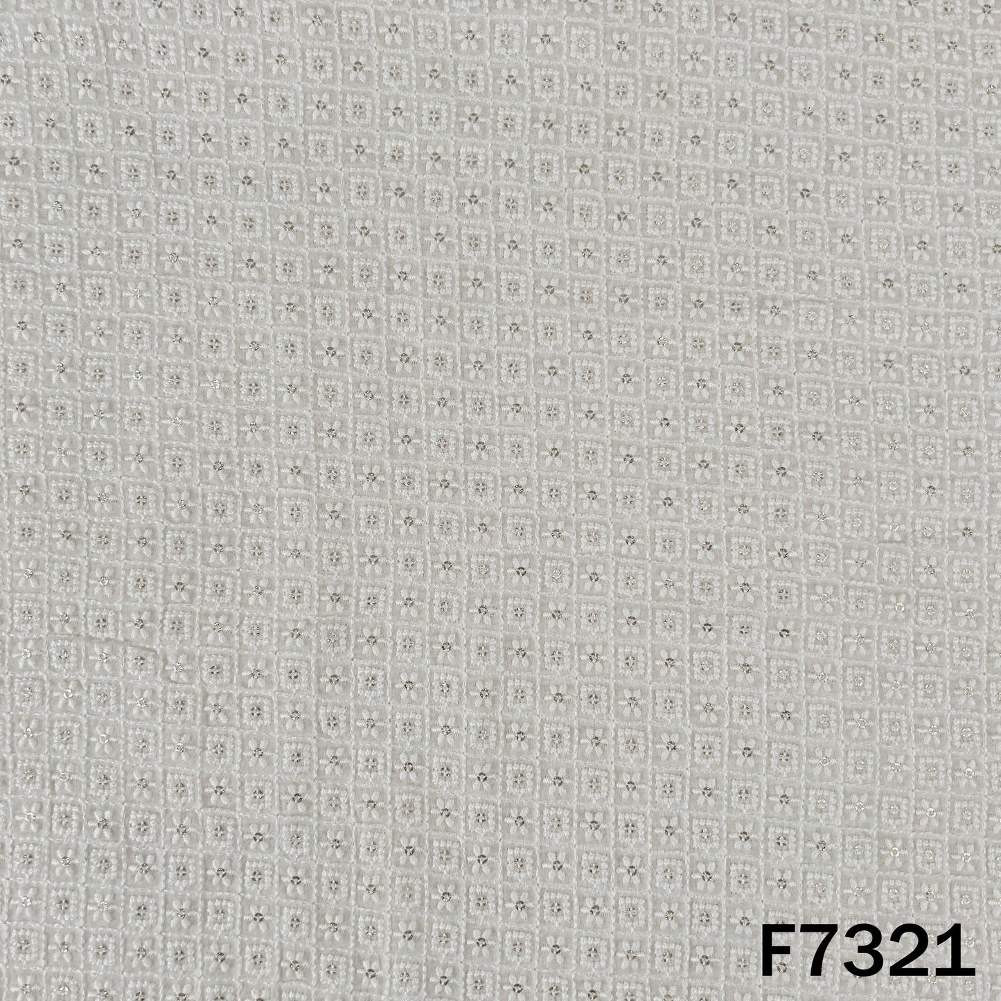 Dyeable Thread Sequins Embroidered Georgette Fabric - F7321