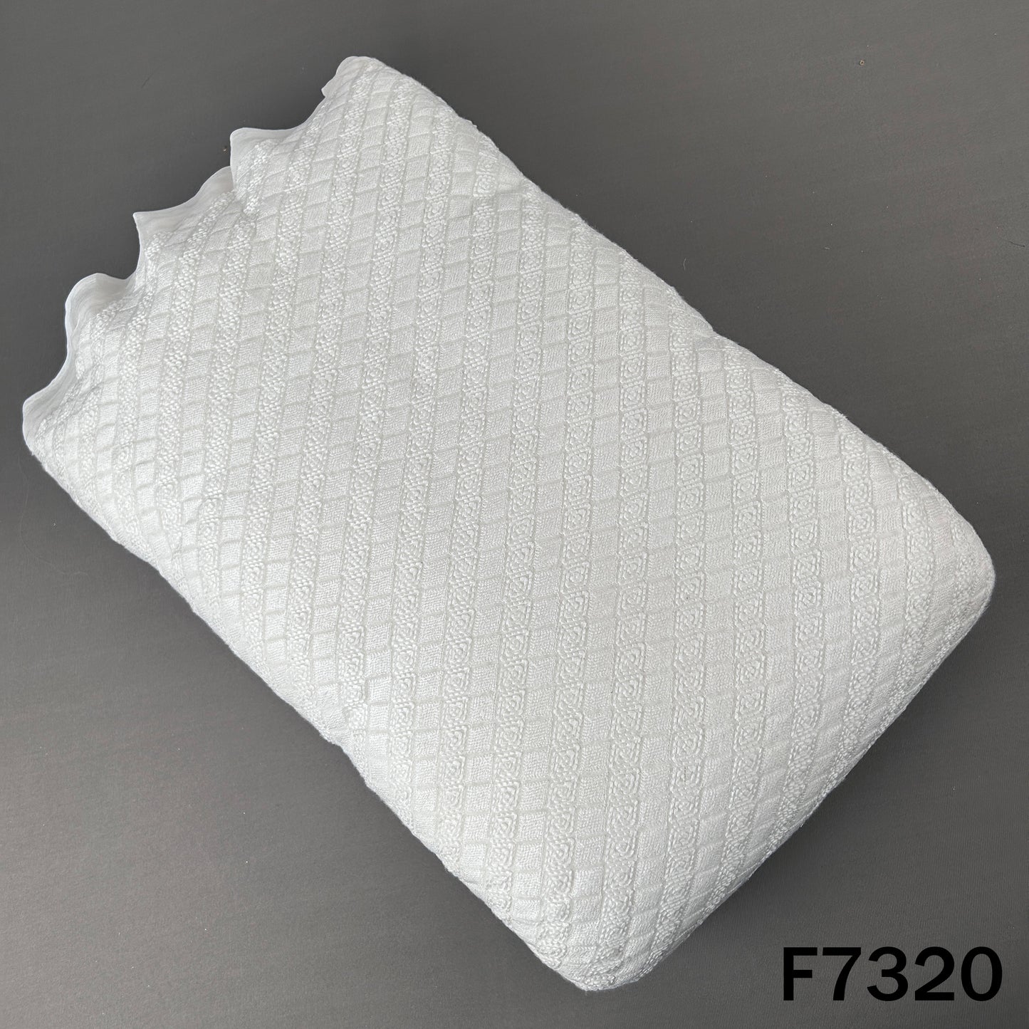 Dyeable Thread Embroidered Georgette Fabric - F7320