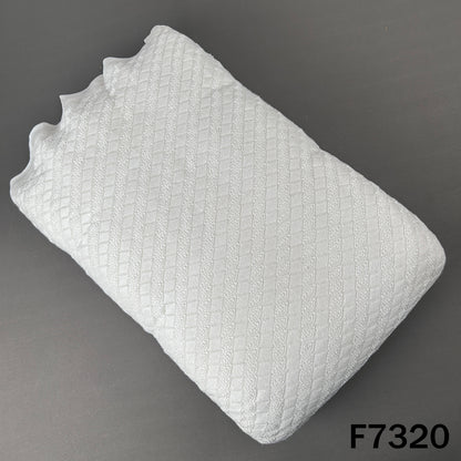 Dyeable Thread Embroidered Georgette Fabric - F7320